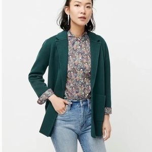 J.CREW SOPHIE CARDIGAN/BLAZER, FOREST GREEN, SIZE M, EXCELLENT GWC.